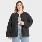 Women's Plus Size Cotton Twill Jacket - Universal Thread Black