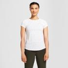 Women's Striped Soft Tech T-shirt - C9 Champion White/gray
