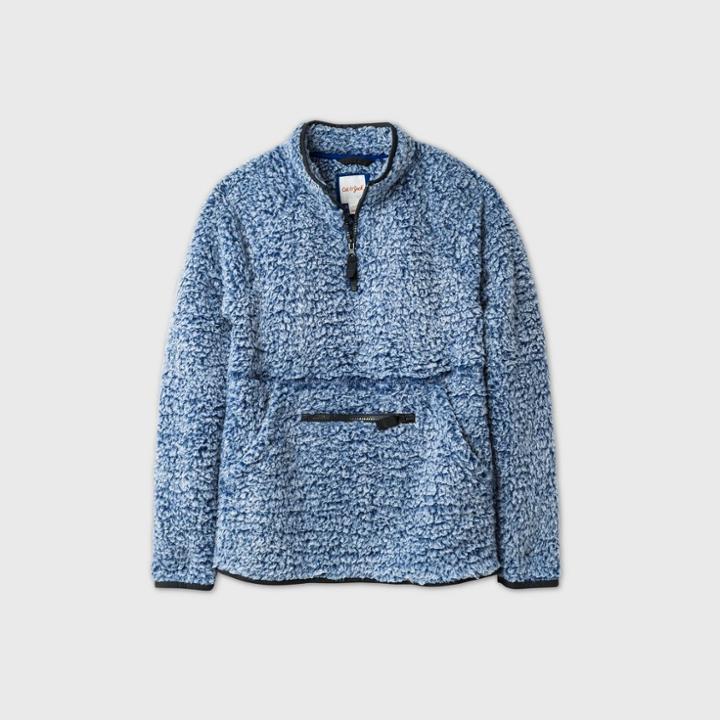 Boys' Quarter Zip Sherpa Sweatshirt - Cat & Jack Blue
