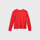 Women's Crewneck Fleece Pullover - A New Day Red