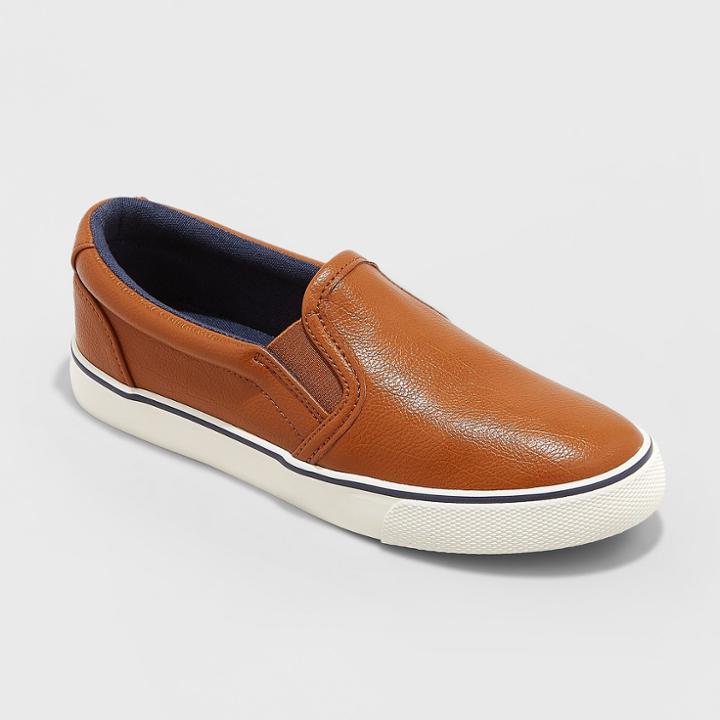Toddler Boys' Enzo Slip On Sneakers - Cat & Jack Tan