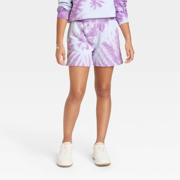 Kids' Shorts - Art Class Purple Tie-dye
