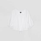 Women's Plus Size Raglan Long Sleeve Blouse - Who What Wear White