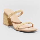 Women's Miley Wide Width Pumps - A New Day Tan