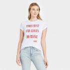 Women's Coming To America Times Must And Always Do Change Short Sleeve Graphic T-shirt - White