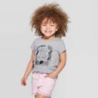 Toddler Girls' Short Sleeve Graphic T-shirt - Cat & Jack Heather Gray