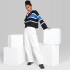 Women's Slouchy Collared Pullover Sweater - Wild Fable Black