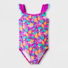 Malibu Dream Girl Girls' Pineapple Crush One Piece Swim Suit - 6,