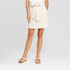 Target Women's At Knee Belted Skirt - Universal Thread Cream