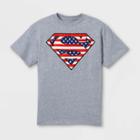 Warner Bros. Boys' Superman Short Sleeve Graphic T-shirt - Heather Gray