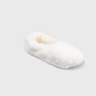 No Brand Women's Faux Fur Cozy Pull-on Slipper Socks - Ivory