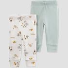 Baby 2pk Safari Pull-on Pants - Just One You Made By Carter's Green/gray