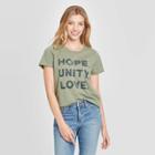 Grayson Threads Women's Hope Unity Love Short Sleeve Graphic T-shirt - Green