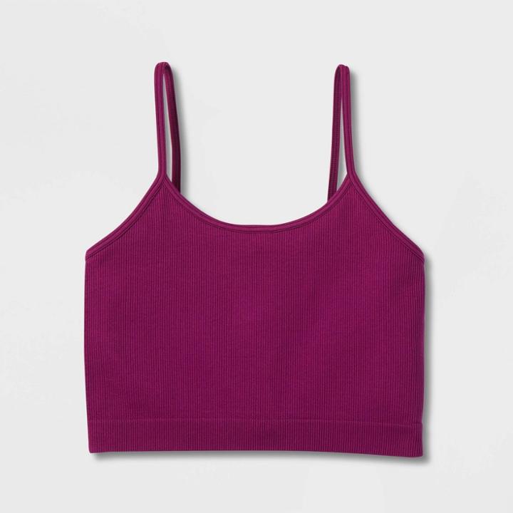Girls' Seamless Cropped Cami Bralette - Art Class Purple