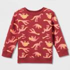 Toddler Boys' Fleece Crewneck Pullover Sweatshirt - Cat & Jack Maroon