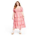 Women's Plus Size Simone Smocked Dress - Loveshackfancy For Target Pink