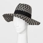 Women's Straw Panama Hat - A New Day Black,