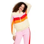 Women's Color Block Stripe Zip-up Track Jacket - Lego Collection X Target Cream Xxs, Ivory