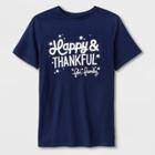 Shinsung Tongsang Men's Thankful For Family Graphic T-shirt - Navy