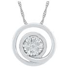 Distributed By Target Diamond Accent Round White Diamond Circle Pendant In Sterling Silver (i-j,i2-i3), Women's
