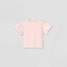 Toddler Girls' Floral Short Sleeve T-shirt - Art Class Pink