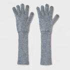 Women's Lightweight Long Knit Gloves - A New Day Gray