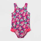 Toddler Girls' Tropical Floral Print One Piece Swimsuit - Cat & Jack