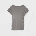 Maternity Flutter Short Sleeve Knit Top - Isabel Maternity By Ingrid & Isabel Dark Gray