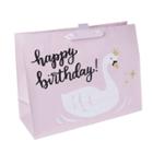 Spritz Swan Print Gift Bag Pastel Pink -