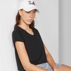 Women's V-neck Boxy T-shirt - Wild Fable Black