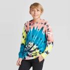 Boys' Tie Dye Long Sleeve Sweatshirt - Art Class Blue/white Xs, Boy's, Green