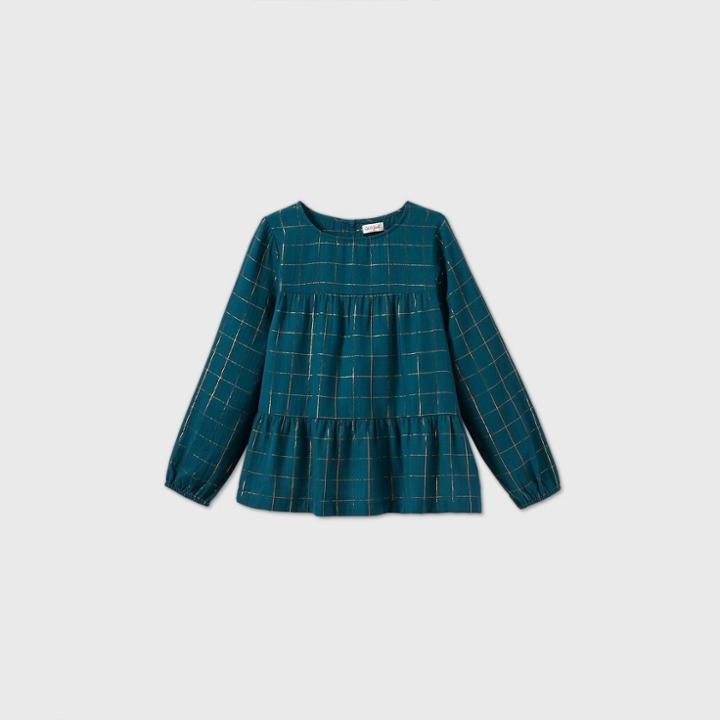 Girls' Woven Top - Cat & Jack Blue