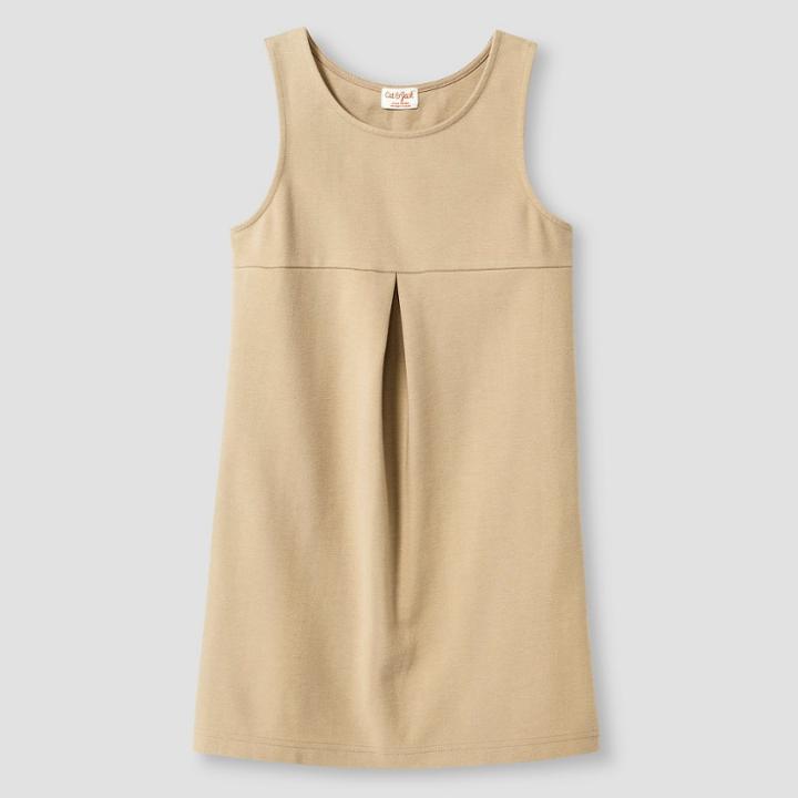 Girls' Sleeveless Ponte Knit Jumper - Cat & Jack Pita Bread