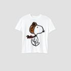 Women's Peanuts Snoopy Short Sleeve Graphic T-shirt - White