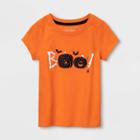 Toddler Girls' 'boo' Short Sleeve T-shirt - Cat & Jack Orange
