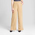 Women's Wide Leg Pants With Slit - Mossimo Tan