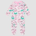 Honest Baby Girls' Organic Cotton Flutter Sleeve Pajama Jumpsuit - Purple Newborn
