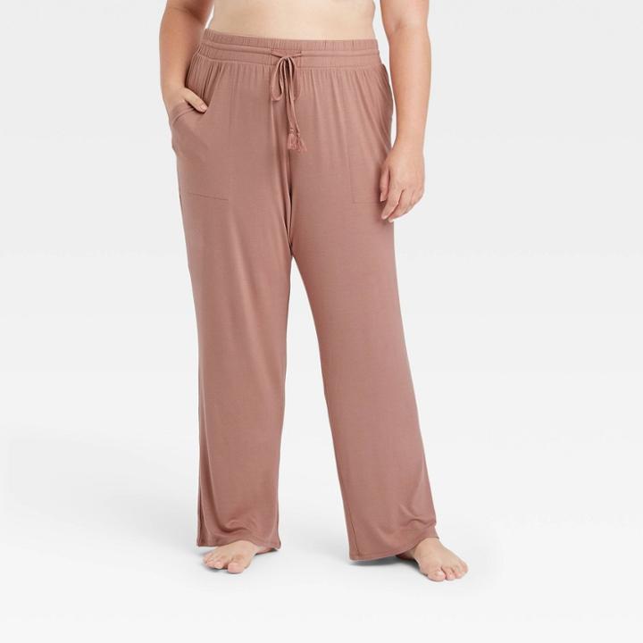 Women's Plus Size Beautifully Soft Pajama Pants - Stars Above Rose Pink
