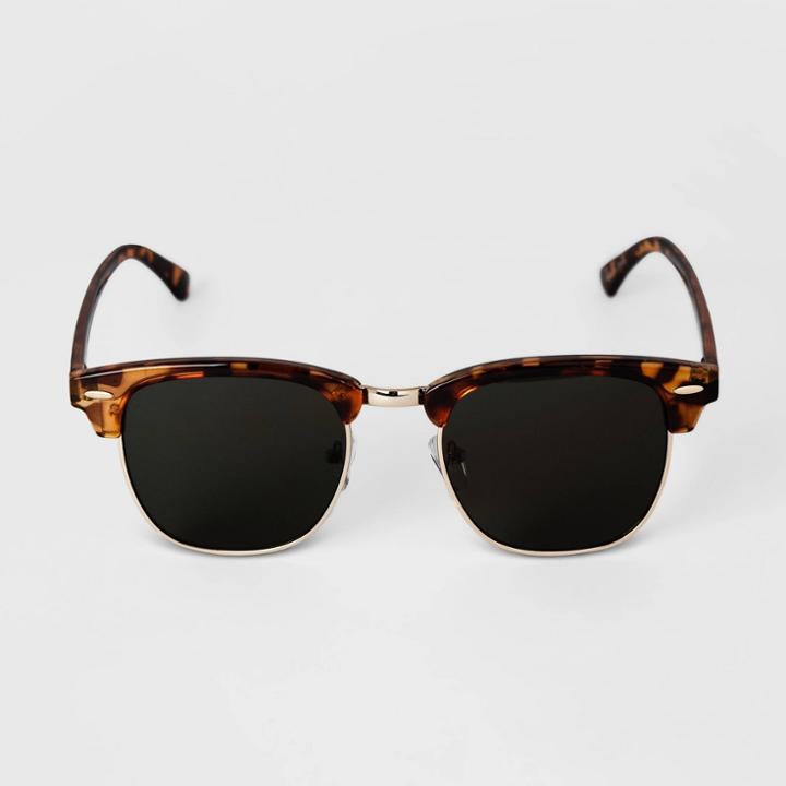 Men's Retro Sunglasses - Goodfellow & Co Brown