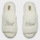 Women's Dluxe By Dearfoams Best Mom Fur Slide Slippers - Ivory