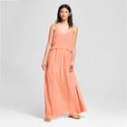 Women's Maxi Dress - Needlework Coral