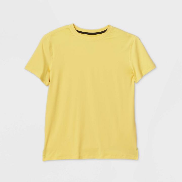Men's Short Sleeve Performance T-shirt - All In Motion Yellow S, Men's,