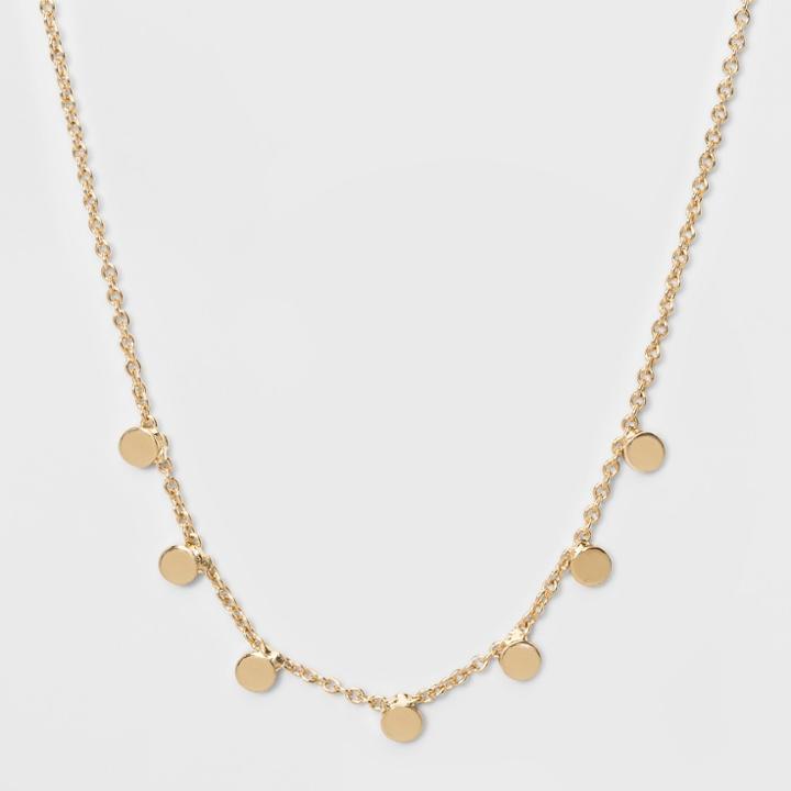 Target Small Circle Pendent Necklace - A New Day Gold