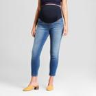 Maternity Crossover Panel Skinny Crop Jeans - Isabel Maternity By Ingrid & Isabel Medium Wash 10, Women's, Blue