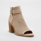Women's Edith Open Toe Bootie Heels - Universal Thread Taupe