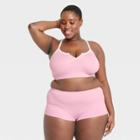 Women's Plus Size Henley Set - Colsie Pink