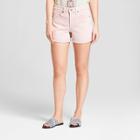 Women's High-rise Cuffed Hem Midi Jean Shorts - Universal Thread Pink