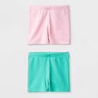 Toddler Girls' 2pk Tumble Trouser Shorts Set - Cat & Jack Pink/aqua