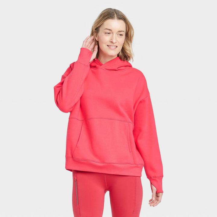 Women's Fleece Hooded Sweatshirt - All In Motion Vibrant Pink