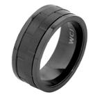 Men's West Coast Jewelry Blackplated Stainless Steel Dual Spinner Ring (9),